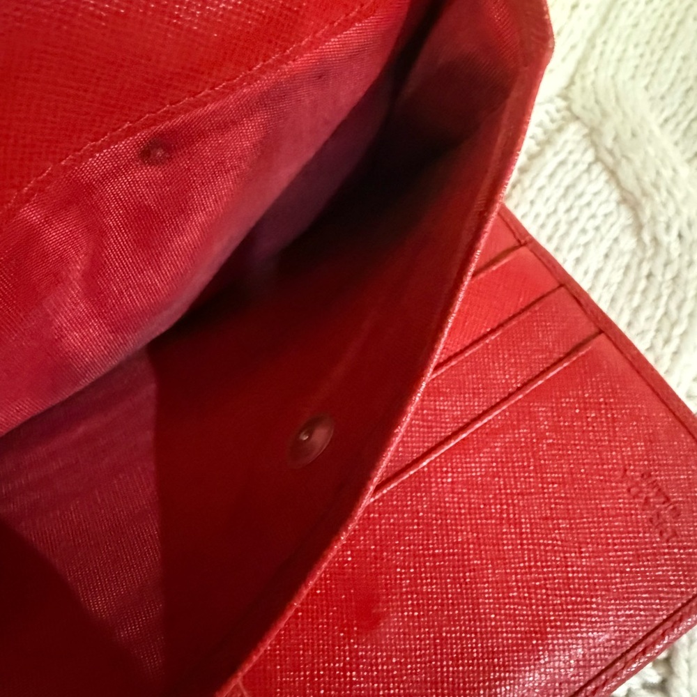Prada Red Saffiano Leather Wallet - Picture 11 of 13